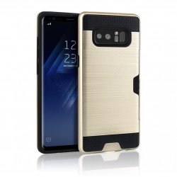 Galaxy Note 8 Credit Card Armor Hybrid Case (Gold)